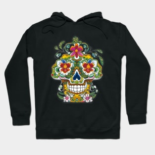 Celebrate Día de los Muertos with this colorful sugar skull art 9 Hoodie